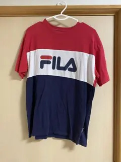 FILA 半袖Tシャツ レッド×ホワイト×ネイビー Lのサムネイル