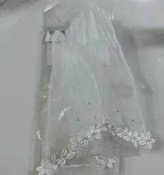 ウエディング　ショートグローブ　ケミカルレースパール