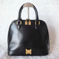 CARAN d'ACHE カランダッシュ ハンドバッグ レザー 黒