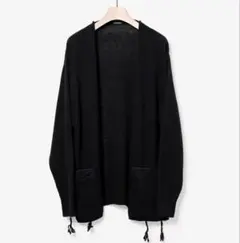 COMOLI 製品染カシミヤカーディガン ブラック3