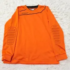 ウールシュポルト GKシャツ パッド付き キッズ オレンジ サッカー フットサル