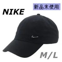 ナイキ／【ブラック】メタルロゴ　クラブ　スウッシュ キャップ　NIKE 帽子
