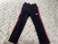 adidas キッズ ジャージ パンツ ブラック ピンク