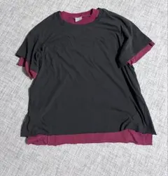 コムデギャルソンオム 田中オム 03aw ウール縮絨ドッキングTシャツ