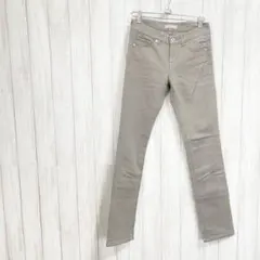 【UNIQLO ユニクロ】ストレート スキニーパンツ〈22〉グレー ストレッチ