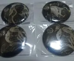 新品 4個セット 竈門禰豆子 B賞 メタリック缶バッジ 鬼滅の刃 全幕間画 くじ