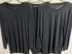 ユニクロHEATTECH ブラック Lサイズ 3点まとめ売り