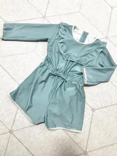 green label relaxing＊フリル付き長袖水着 110cm