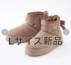 青木美沙子　しまむら　ムートンブーツ　リボン　厚底　Lサイズのサムネイル