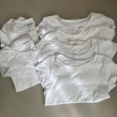 無印良品 キッズ インナー 下着 肌着 半袖 無地 あったか綿 白　4枚 110