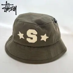 レア꧁美 品꧂STUSSY ステューシー バケットハット 迷彩 白タグ 90年代