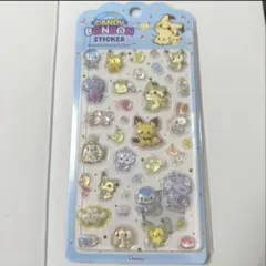 「韓国限定」正規品 ポケモン キャンディーボンボン ポケピース　立体シール 青