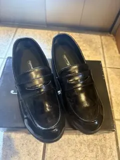 黒いローファー 22.5cmフォーマルシューズ