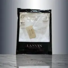 新品　LANVIN ロングスリーブ-U ホワイト　Lサイズ　綿100%