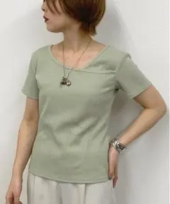 apres jour mignon 変形リブトップス 半袖のサムネイル