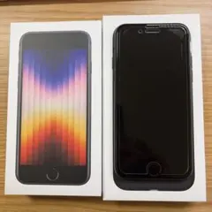 iPhone SE3 128GB ミッドナイトブラック 本体 SIMフリー 残無