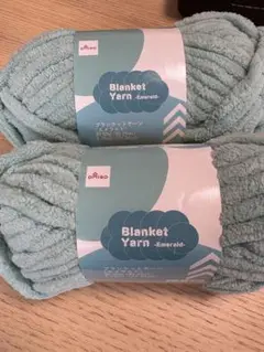 DAISO ブランケットヤーン エメラルド 2個セット