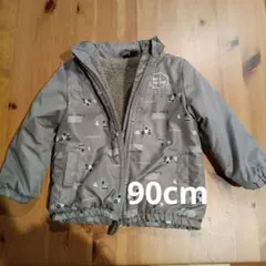 働く車柄 90cm アウター ジャケット フリース くすみカラー