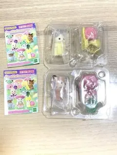 シルバニア 赤ちゃん妖精の森のなかまたち ラテネコ、シカの小さい赤ちゃん　セット