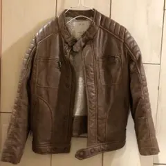【値下げ】レザージャケット 裏ボア ブラウン 122