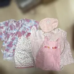女の子70-80⭐︎６点まとめ売り⭐︎甚平セットアップ・ワンピース・チュニック等含のサムネイル