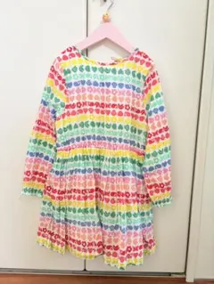 SALE 美品Mini Boden カラフル総柄 長袖ワンピース 116cmのサムネイル