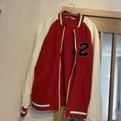 未使用　ZARA 赤白 カジュアルジャケットのサムネイル