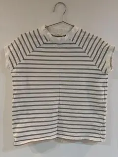 ボーダー柄 半袖Tシャツ ベージュ系 Mサイズのサムネイル