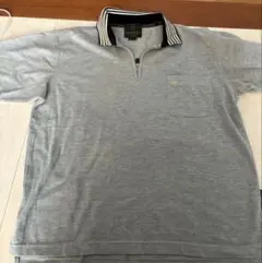 GIANNI VALENTINO ポロシャツ グレー ハーフジップ