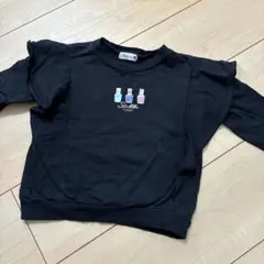 branshes＊フリル付き黒トレーナー