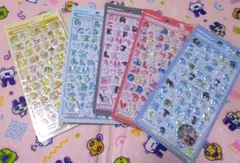 サンリオ文字ボンボンドロップシール　moji　5枚セット　正規品