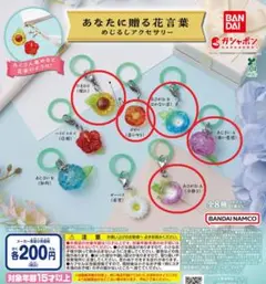 【全５種セット】あなたに贈る花言葉 めじるしアクセサリー　ガチャ
