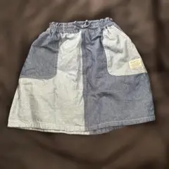 BEAMS::mini デニムパッチワークスカート　150のサムネイル