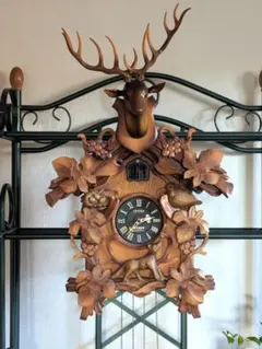 鳩時計　シチズンクオーツ　鹿オブジェ CITIZEN(シチズン) / CITIZEN 鳩時計 ブラウン アナログ