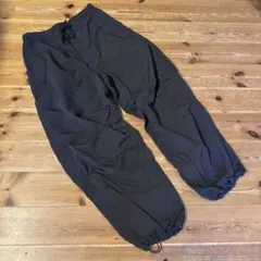 GU メンズS ドローコード付き ナイロンカーゴ ワークパンツ ブラックのサムネイル