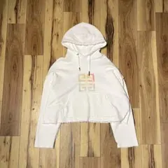 Givenchy Cropped Rainbow 4G Logo Hoodie