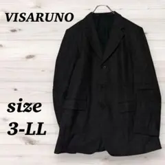 ビサルノ（３－LL）ウールカシミア混紡 テーラードジャケット　ウールコート　丸井