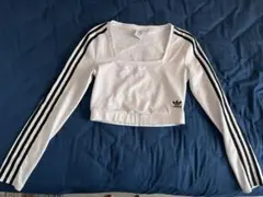 adidas 長袖クロップドトップ M
