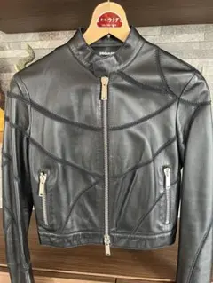 8000円値下げ。ディースクエアード2レディースライダースジャケット