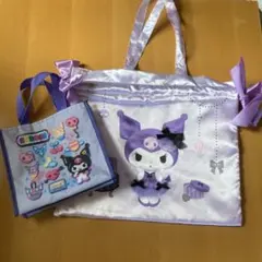 値下げ　サンリオ当りくじ クロミ スクエアバッグ&訳あり巾着　トートバッグ