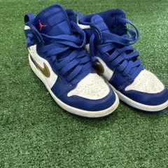 Jordan ハイカットスニーカー 1Y 青/白/金