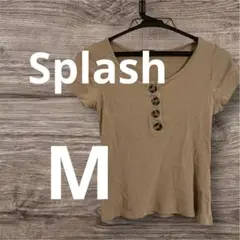 匿名配送✨Splash ベージュ Tシャツ M