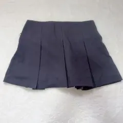GU グレー ミニ丈 プリーツスカート