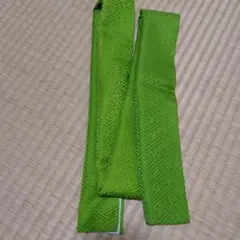 緑色 幾何学模様 重ね襟