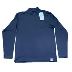 【送料無料・匿名発送】ルコック 長袖ハイネックシャツ 裏起毛 ダークネイビー L