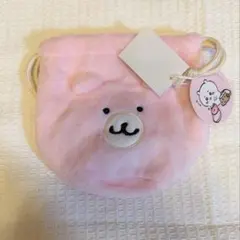 ちいかわ　フェイス巾着　くまさんポシェット