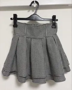 ミシェルマカロン 美脚ギンガムチェックスカート（インナーパンツ付き） 美品