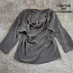 COMPTOIR DES COTONNIERS シルクドレープネックプルオーバー