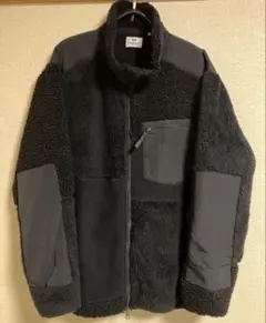 ユニクロ エンジニアドガーメンツ コンビネーションフリースジャケット ブラックL