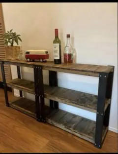 超メルカリ市限定価格　アイアン風3段ラック　ブルックリン　インダストリアル